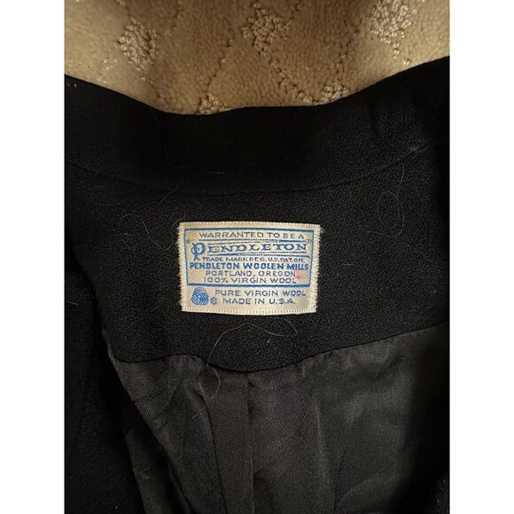 Vintage Pendleton Blazer Women's 14 Black 100% Virgin Wool 3-Button USA - Picture 3 of 5
